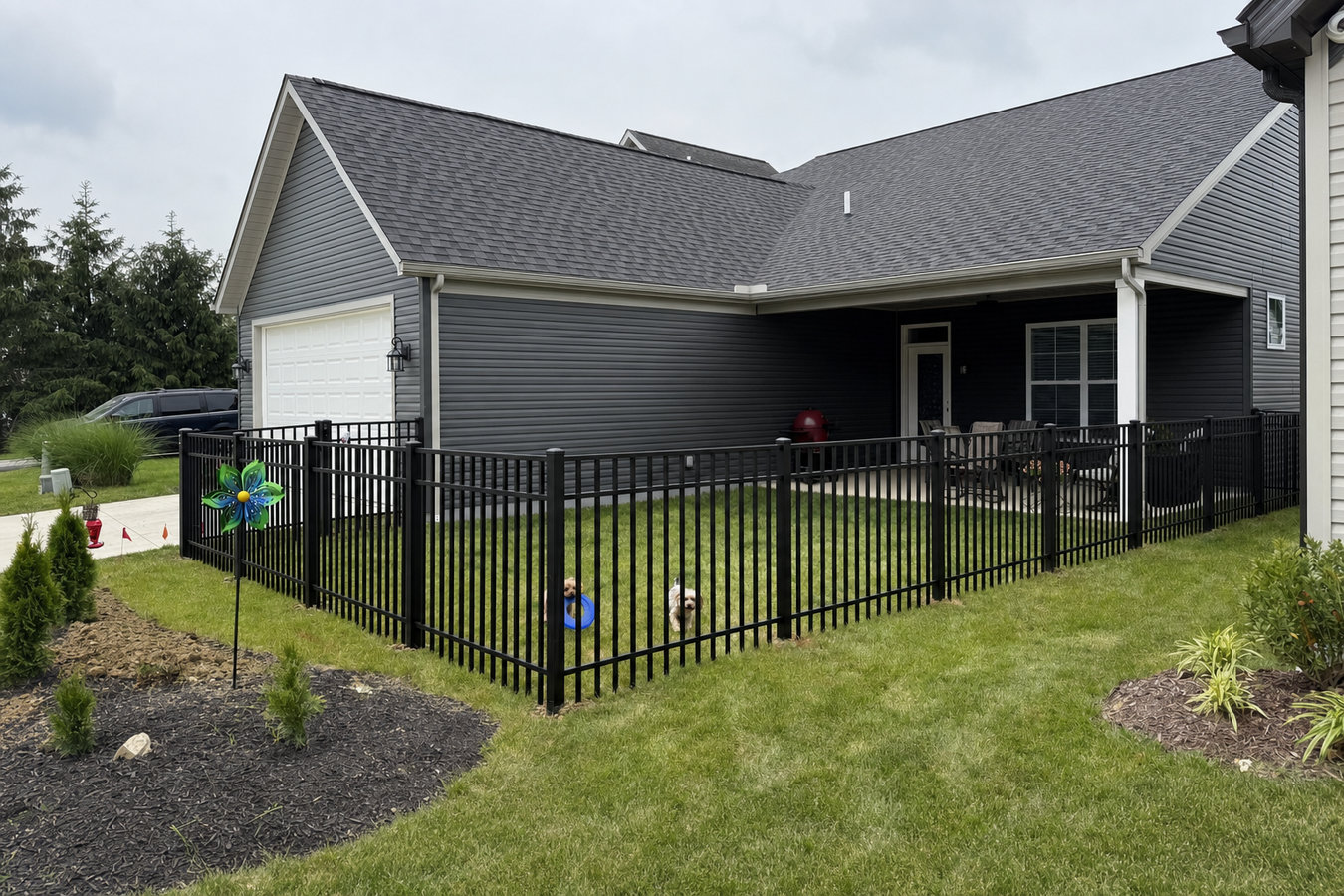 Aluminum fence installation
